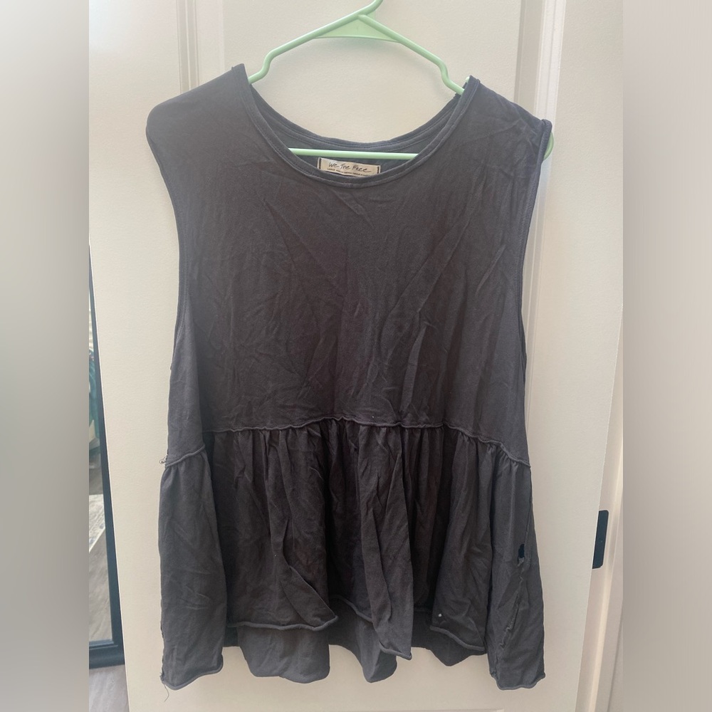 Free People Black Sleeveless Top